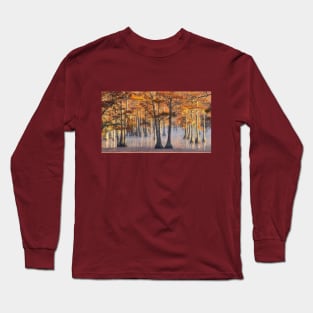 Cypress trees in Fall Colors Long Sleeve T-Shirt